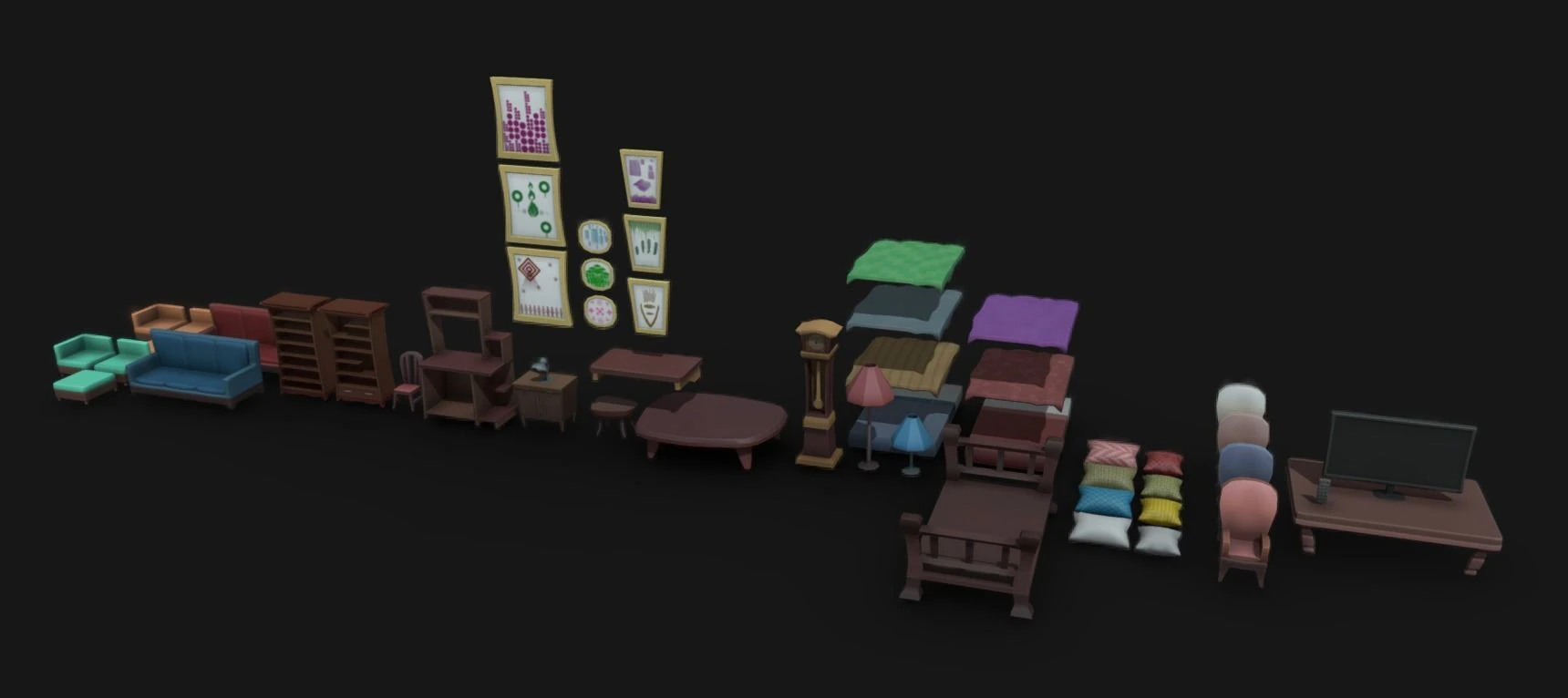 Comun Room 3D Model .c4d .max .obj .3ds .fbx .stl .blend 