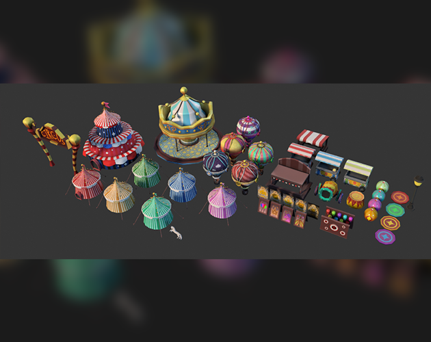 马戏团 3D 模型 .c4d .max .obj .3ds .fbx .stl .blend 