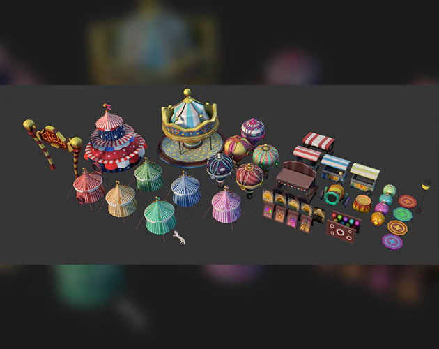 Circus 3D Model .c4d .max .obj .3ds .fbx .stl .blend 