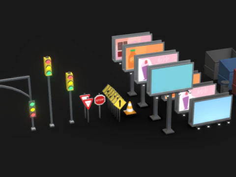 ストリートプロップス 3Dモデル