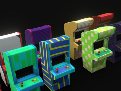 アーケードルーム 3Dモデル