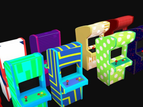 アーケードルーム 3Dモデル