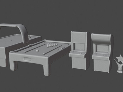 アーケードルーム 3Dモデル