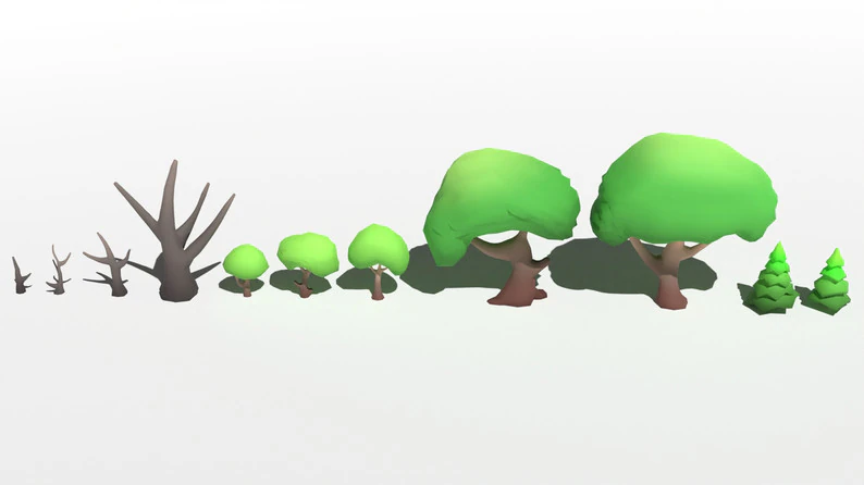 樹木のアセット 3Dモデル .c4d .max .obj .3ds .fbx .stl .blend 