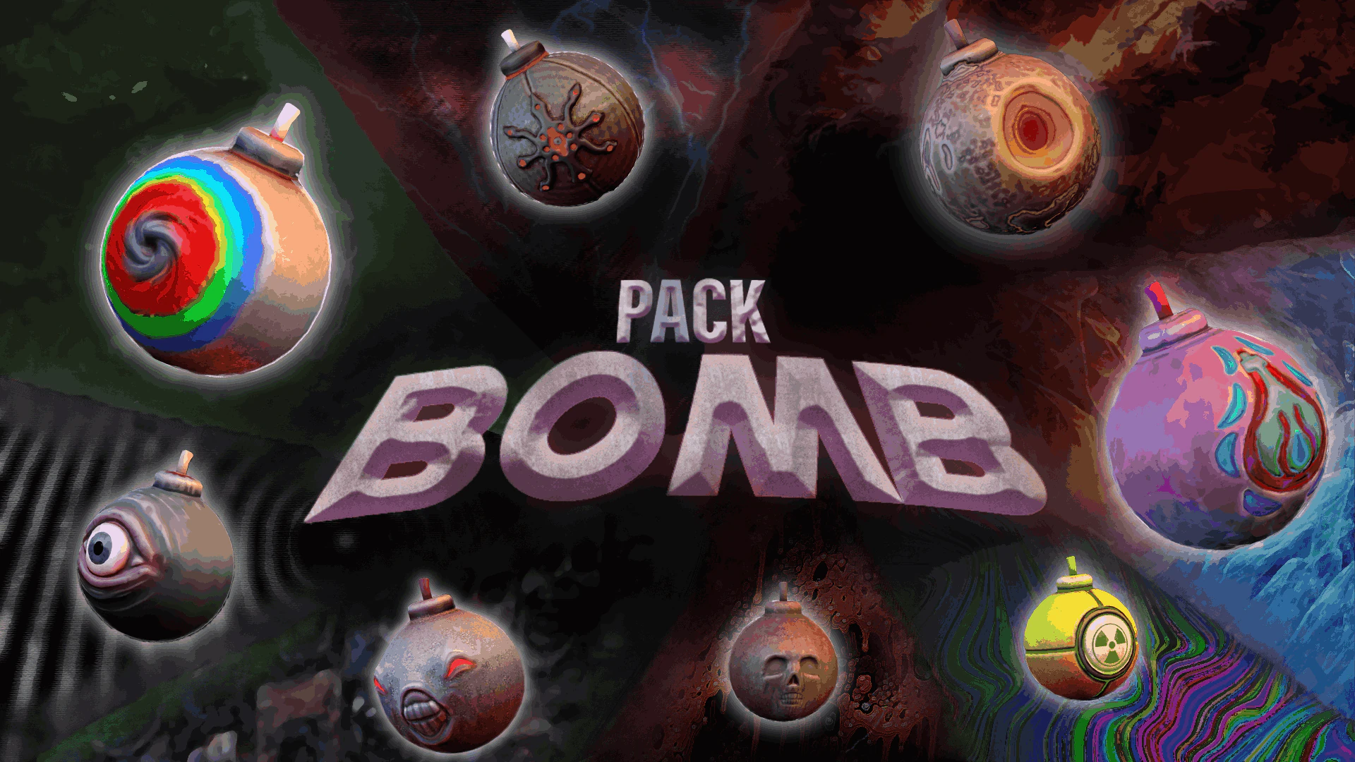 Pack Bomb Fusion 3D Model .c4d .max .obj .3ds .fbx .stl .blend 