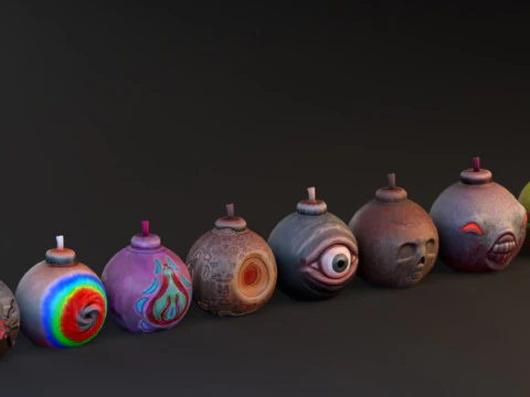 Pack Bomb Fusion 3D Model