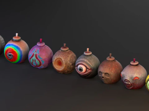 Pack Bomb Fusion 3D Model