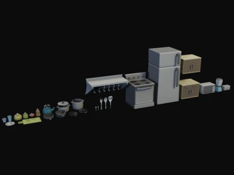 Kitchen Room 3D Model