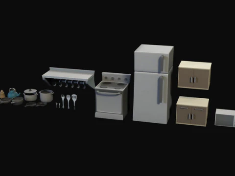 Kitchen Room 3D Model