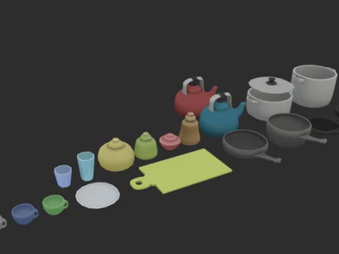 Kitchen Room 3D Model