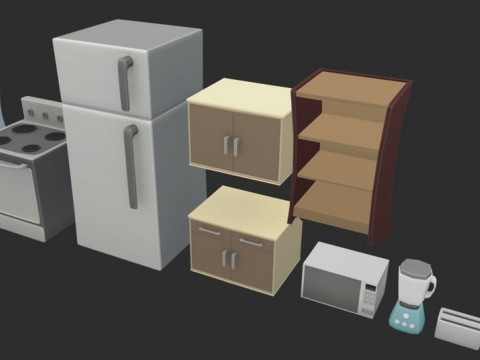 किचन रूम 3D मॉडल