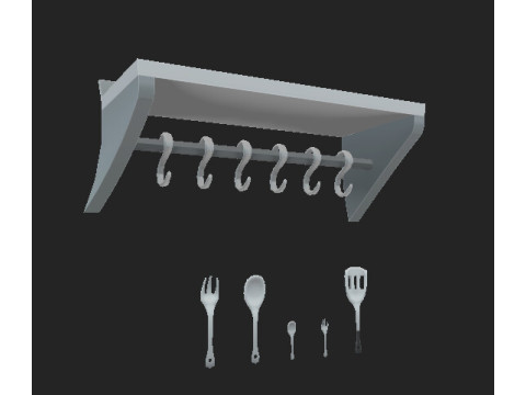 किचन रूम 3D मॉडल