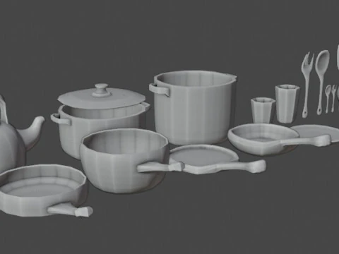 Kitchen Room 3D Model