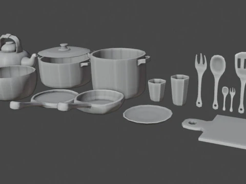Kitchen Room 3D Model