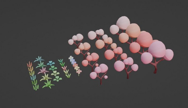 Природа 2 3D Модель .c4d .max .obj .3ds .fbx .stl .blend 