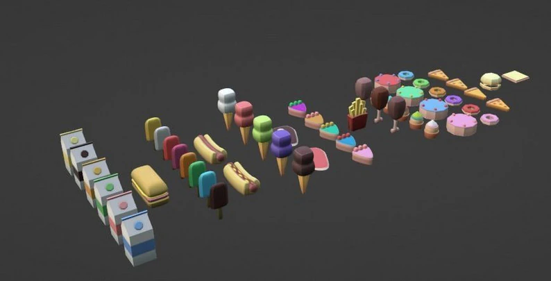 Food 3D Model .c4d .max .obj .3ds .fbx .stl .blend 