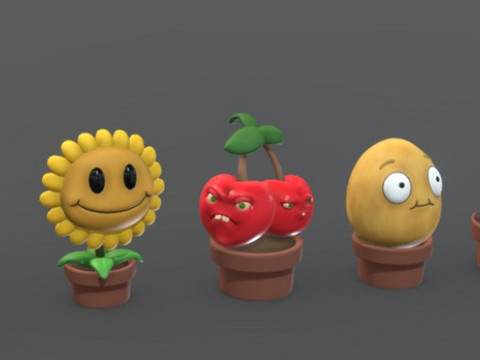Plantes contre Zombies Modèle 3D