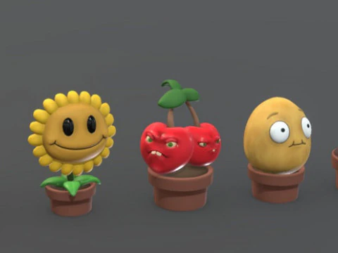 Plants vs Zombies 3D Model