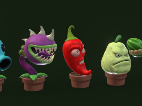 Plantes contre Zombies Modèle 3D