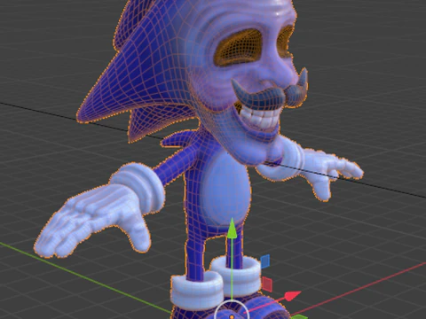 Majin Sonic 3D Model