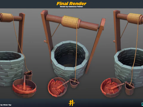 Ancient Chinese Well 3D Model