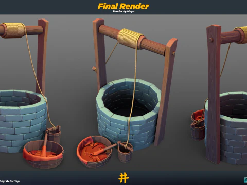 Ancient Chinese Well 3D Model