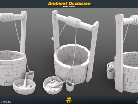 Стародавній китайський колодязь 3D Модель