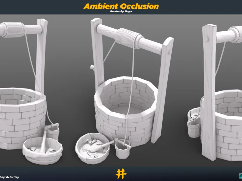 Ancient Chinese Well 3D Model