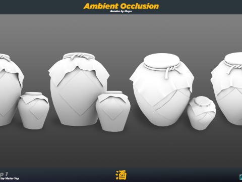 Licor Chinês Antigo Modelo 3D