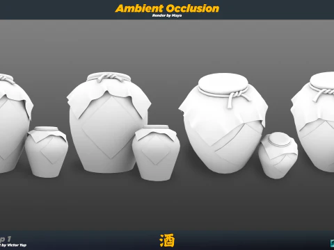 Ancient Chinese Liquor 3D Model