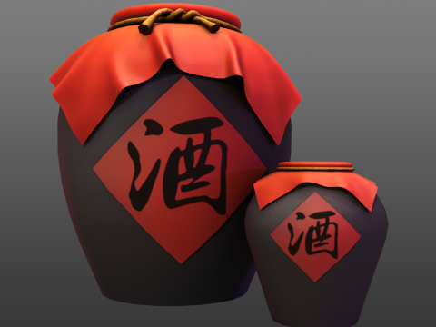 Starożytny chiński alkohol Model 3D