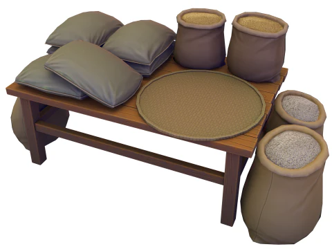 Grano cinese antico Modello 3D