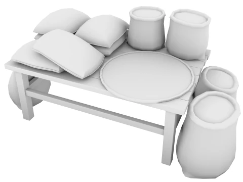 Grano cinese antico Modello 3D