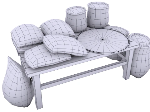Grano cinese antico Modello 3D