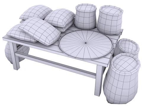Grano cinese antico Modello 3D
