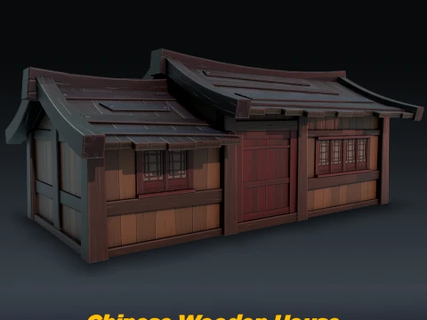 Ancient Chinese Wooden House 3D Model