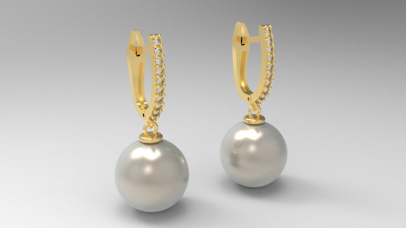 Boucle d'oreille en perles de bijoux pe0005 STL modèle d'impression 3D Modèles 3D en vedette .c4d .max .obj .3ds .fbx .stl .blend 
