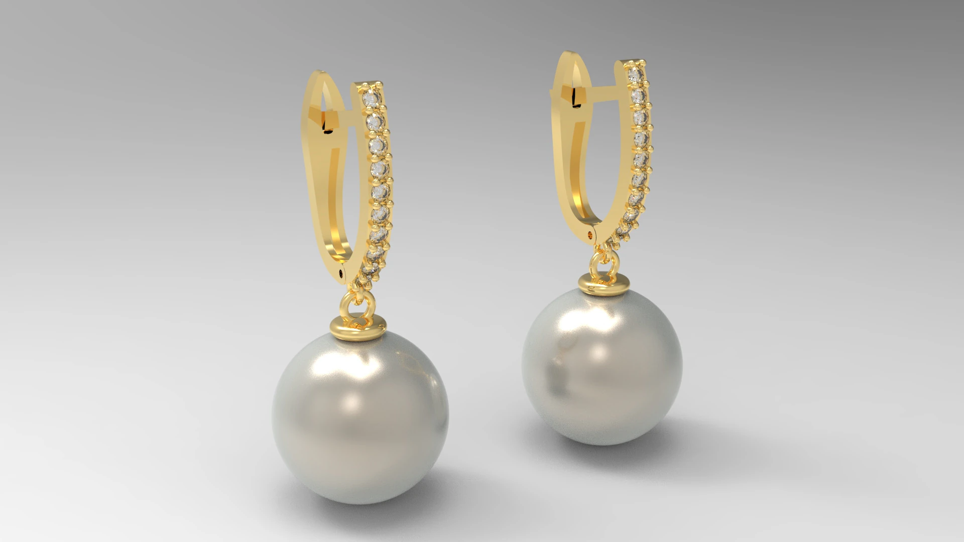 Jewelry pearl earring pe0005 STL 3D print model 3D Print Model .c4d .max .obj .3ds .fbx .stl .blend 