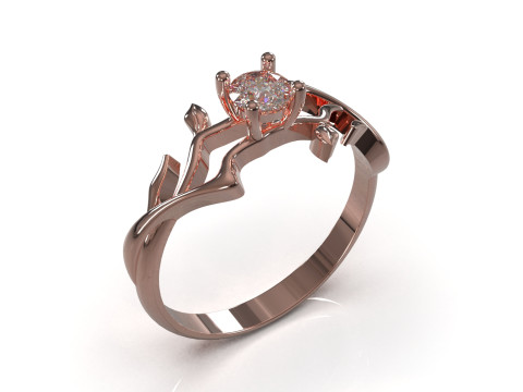 Pernikahan Bridal Solitaire STL 3DM 3DS 3D Model Cincin Emas Sr0108 Model Cetak 3D Model Cetak 3D