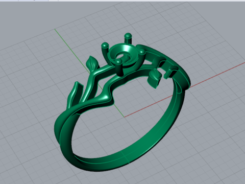 婚礼新娘单石STL 3DM 3DS 3D金戒指模型sr0108 3D打印模型 3D 打印模型