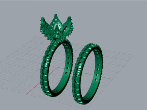 Wedding bridal solitaire ring stl wr0004 3D Print Model