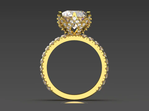 Wedding bridal solitaire ring stl wr0004 3D Print Model