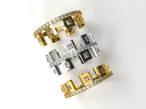 STL 3D gold jewelry printable ring rr0010 3D Print Model