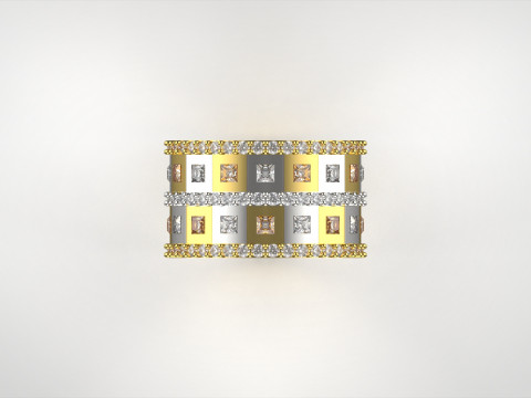 Cincin perhiasan emas 3D STL yang dapat dicetak rr0010 Model Cetak 3D