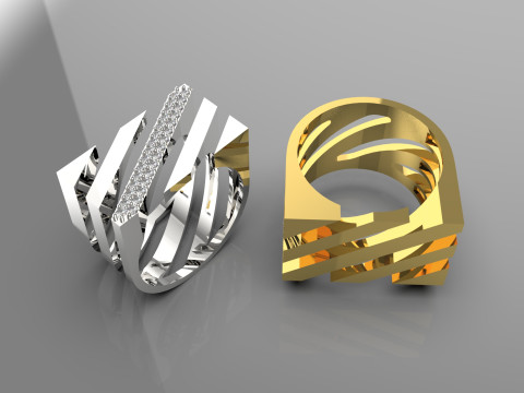 結婚式のカップルのリング stl 3d 印刷可能モデル cr0012 3Dプリントモデル