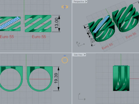 Обручальное кольцо для пары stl 3d модель для печати cr0012 3D Принт Модель
