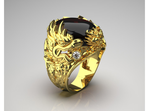 Drachenschmuckring jr00107 3D-Druckmodell 3D Druckmodell