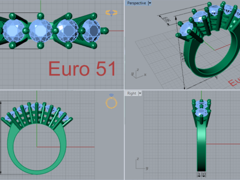 Bruidsbruiloft STL 3D sieraden gouden ring model jr00028 3D printmodel