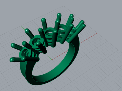 Bruidsbruiloft STL 3D sieraden gouden ring model jr00028 3D printmodel