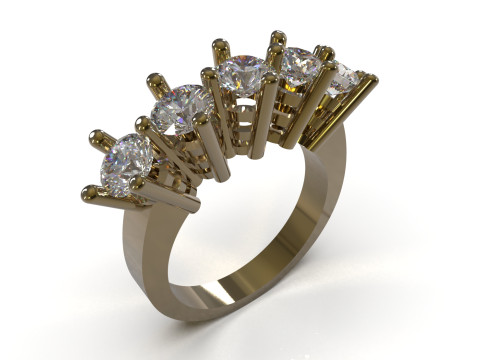 Bruidsbruiloft STL 3D sieraden gouden ring model jr00028 3D printmodel